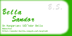 bella sandor business card